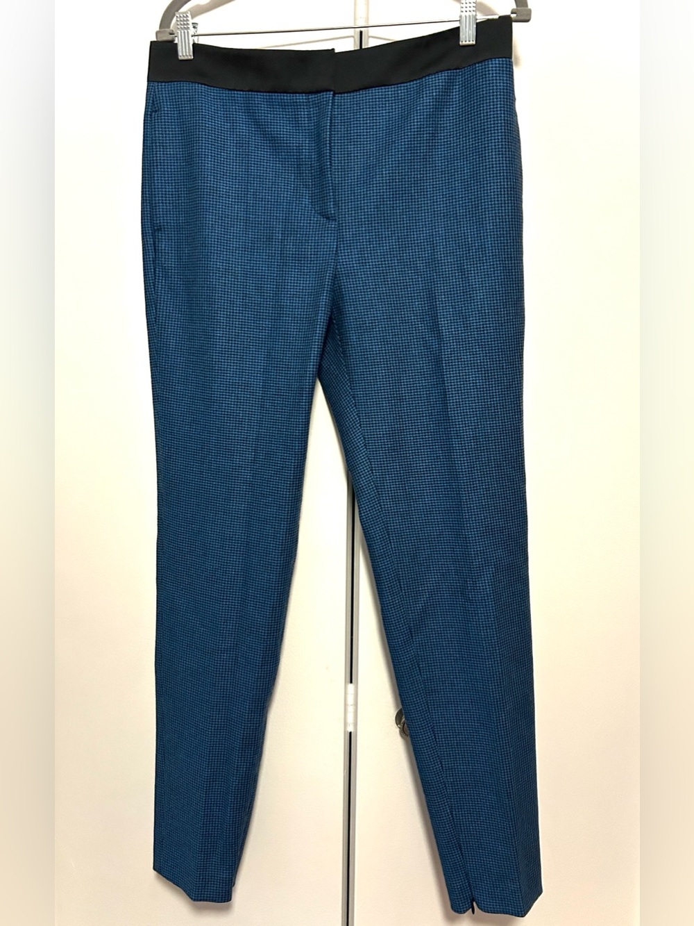 M by Missoni Houndstooth Carrot Fit Trousers Black and Blue